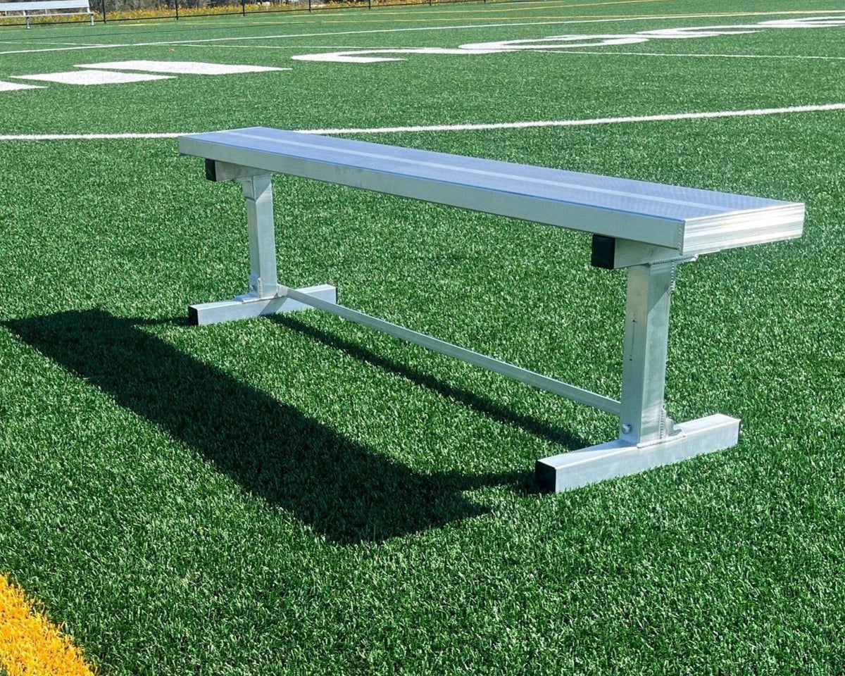 PEVO aluminum soccer team bench portable sideline seating, lightweight professional construction