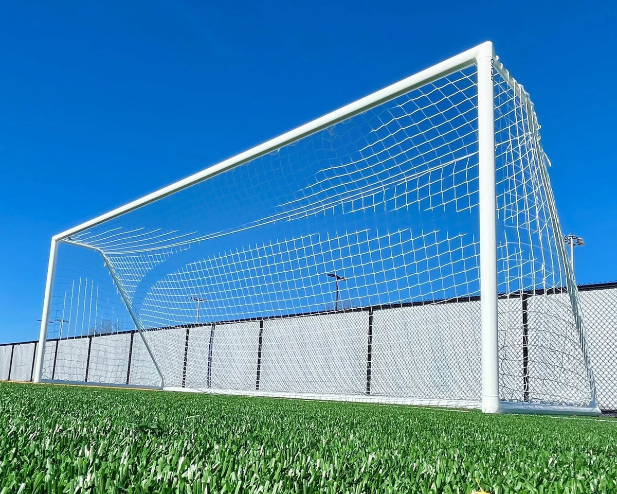 Professional PEVO Supreme Series soccer goal 6.5 x 12, competition-grade aluminum construction