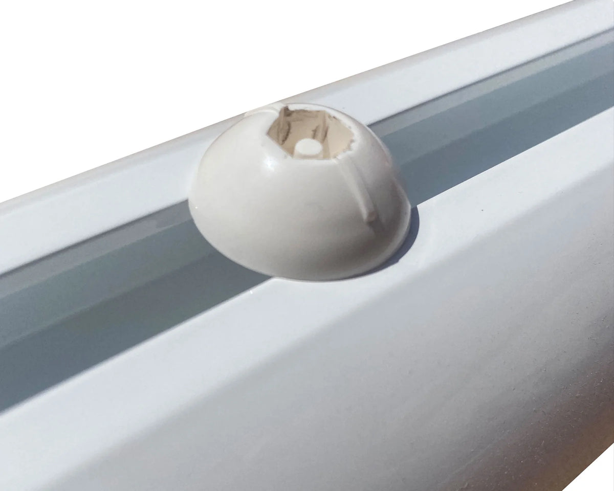 Tamper-proof channel clips showing secure twist-lock design with release tool included
