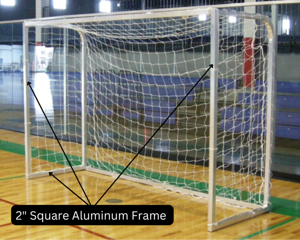 Portable PEVO Training Futsal Goal with quick push-button assembly and disassembly capability