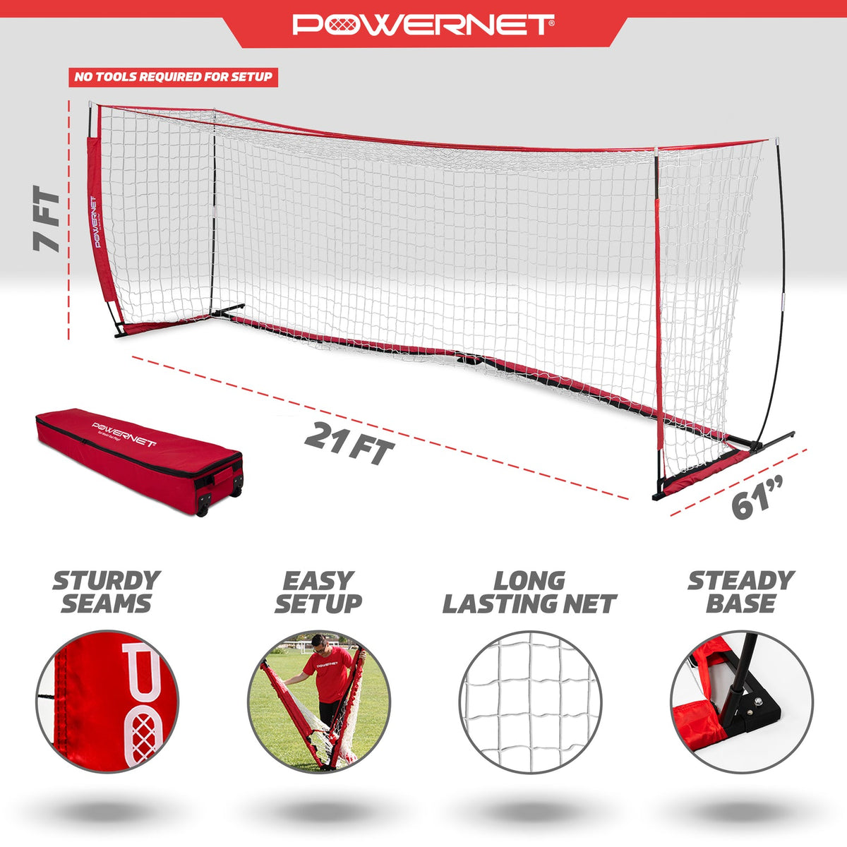 Soccer Goal angle view frame construction