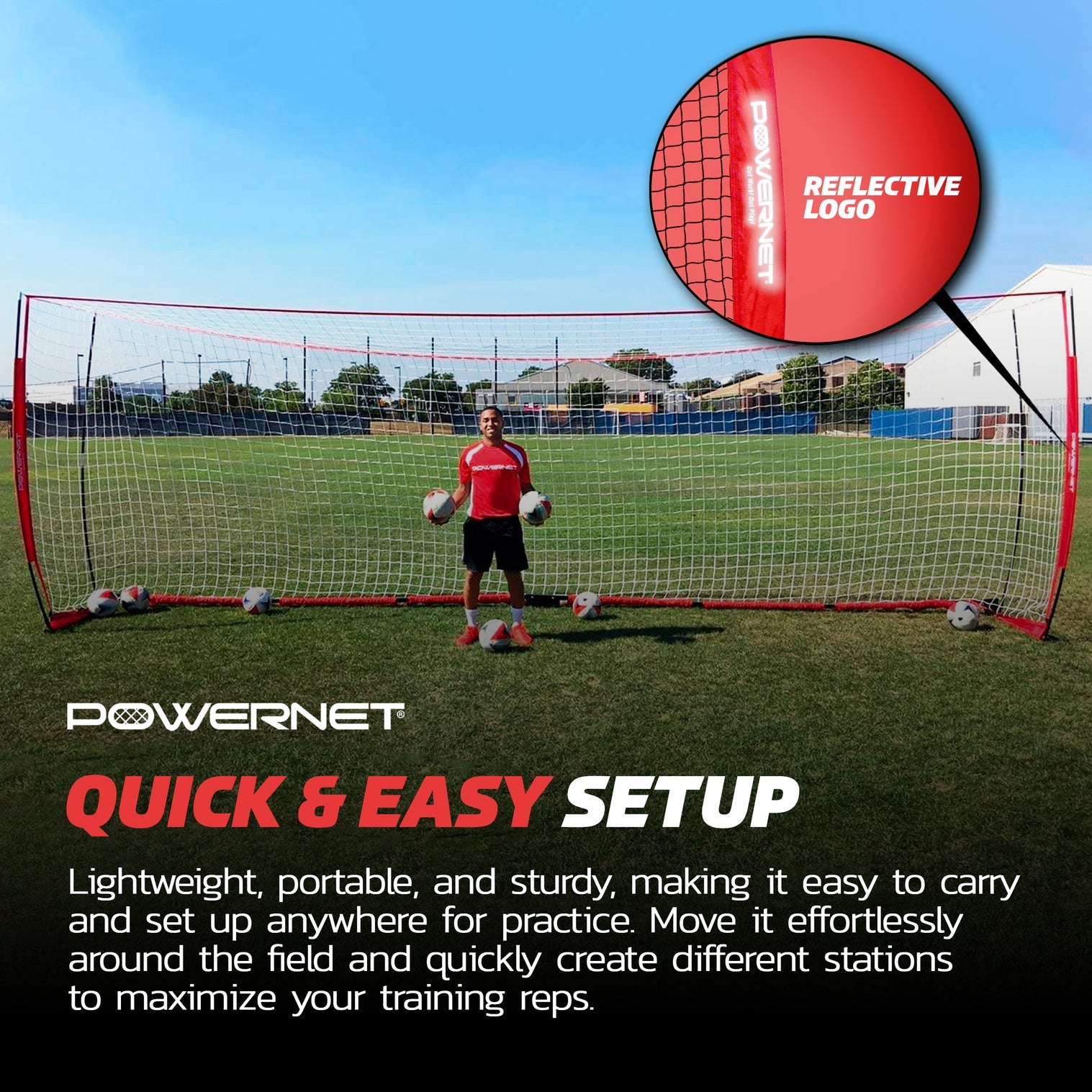 Soccer Goal professional outdoor field setup