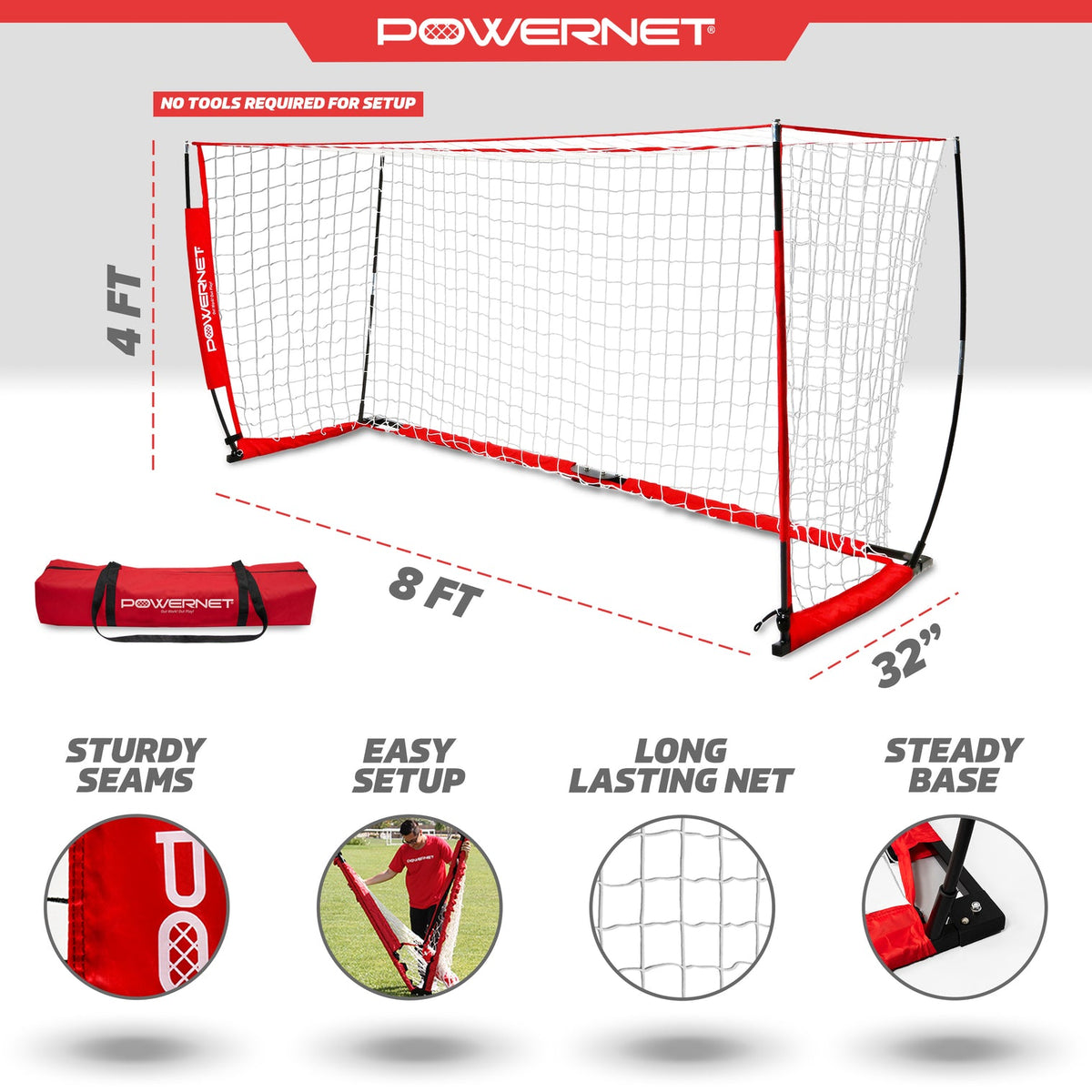 Soccer Goal detailed angle showing construction quality