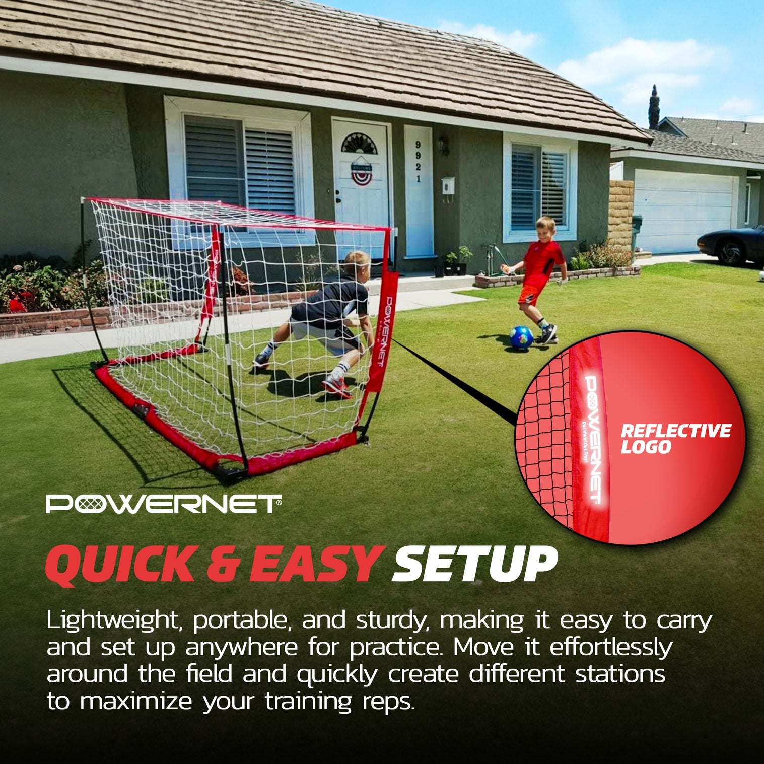 Soccer Goal outdoor field training demonstration