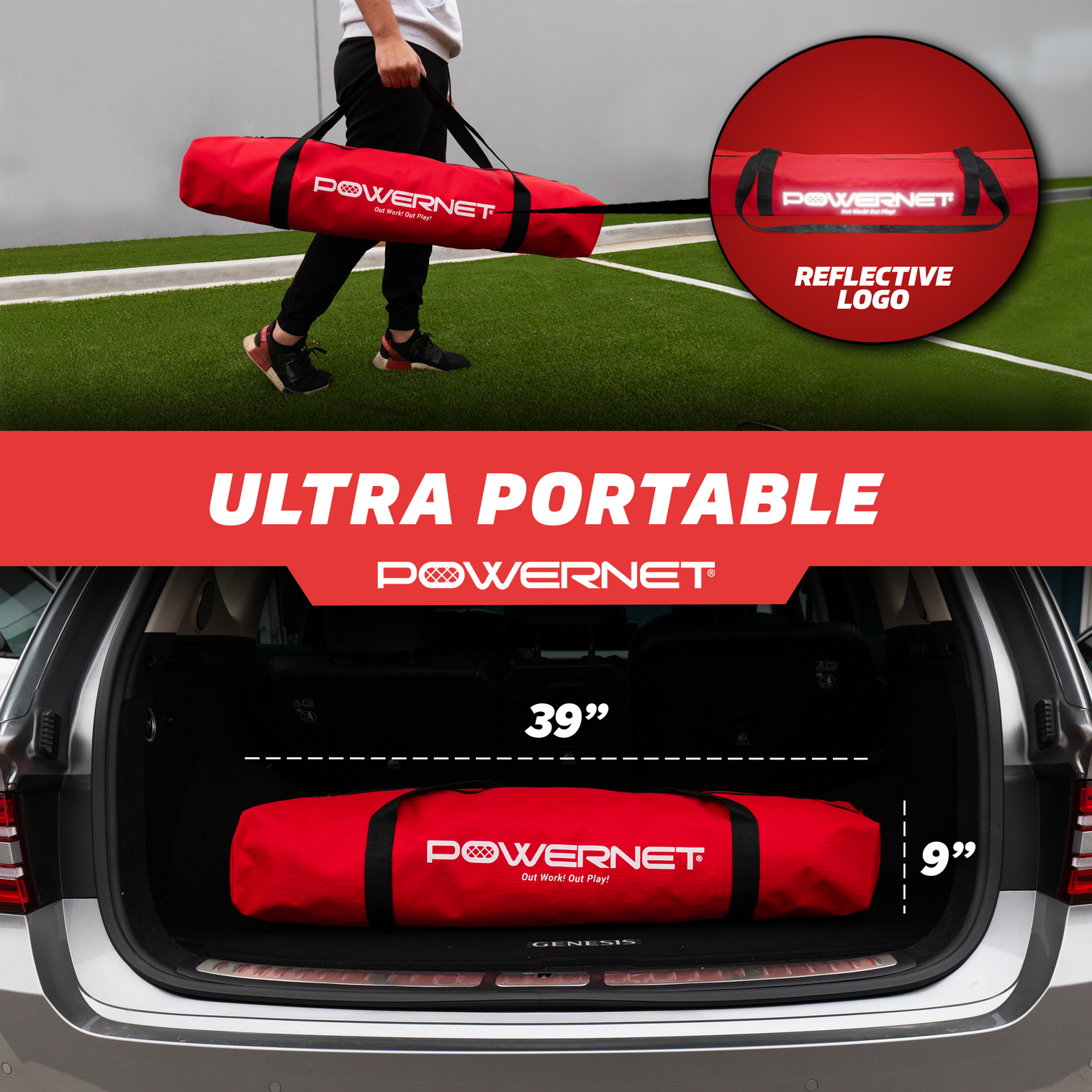 Portable Goal technical view setup assembly configuration