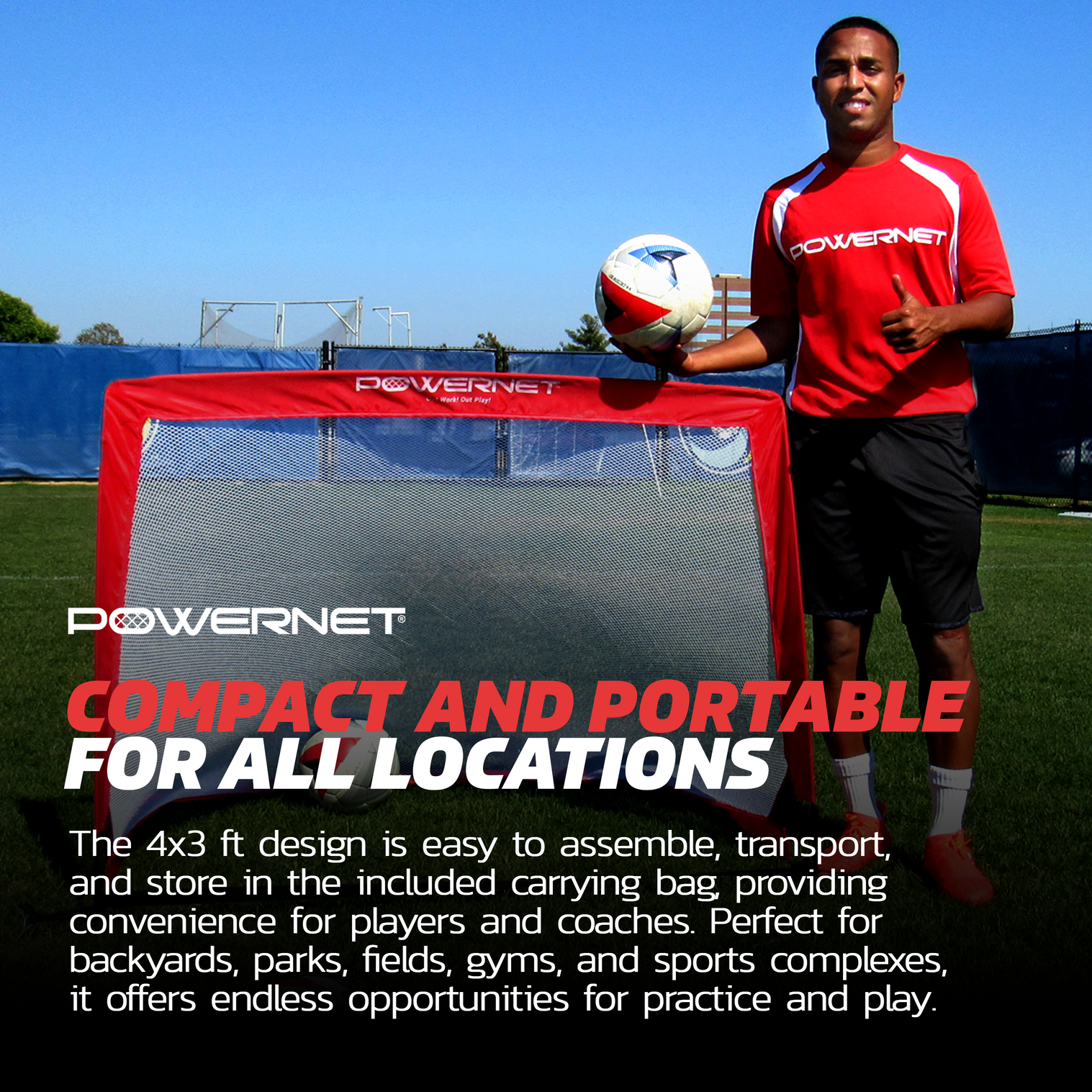 Popup Soccer Goal portable compact storage