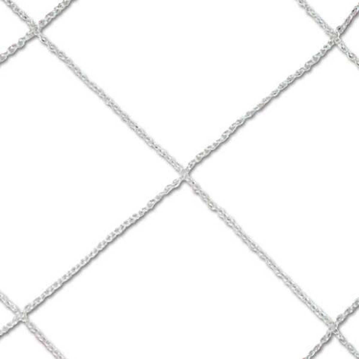 Soccer Innovations (2) 6x12 3mm Twisted Knotted Goal Nets: white 3mm knotted net small sized