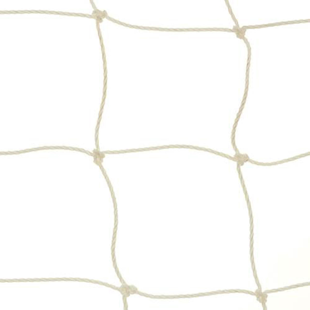 Soccer Innovations (2) 6x12 4mm Twisted Knotted Goal Nets: white 4mm knotted goal net pair