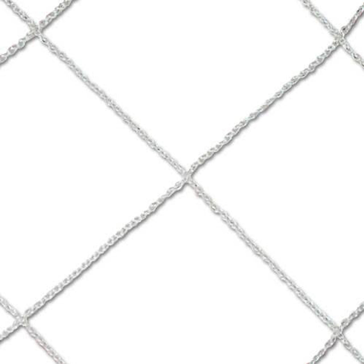 Soccer Innovations (2) 7x21 3mm Twisted Knotted Goal Nets: white 3mm knotted net medium sized