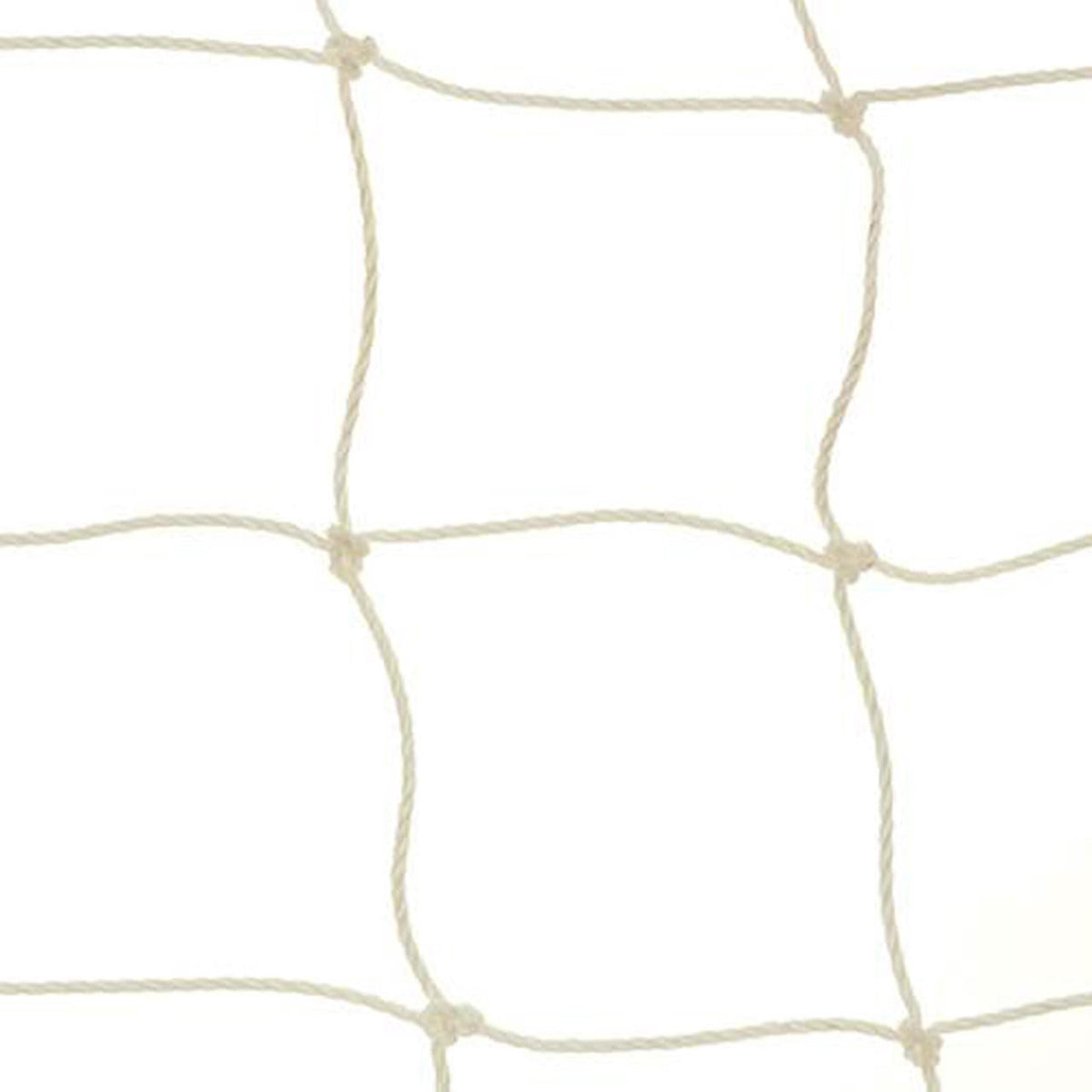 Soccer Innovations (2) 7x21 4mm Twisted Knotted Goal Nets: white 4mm knotted net large sized
