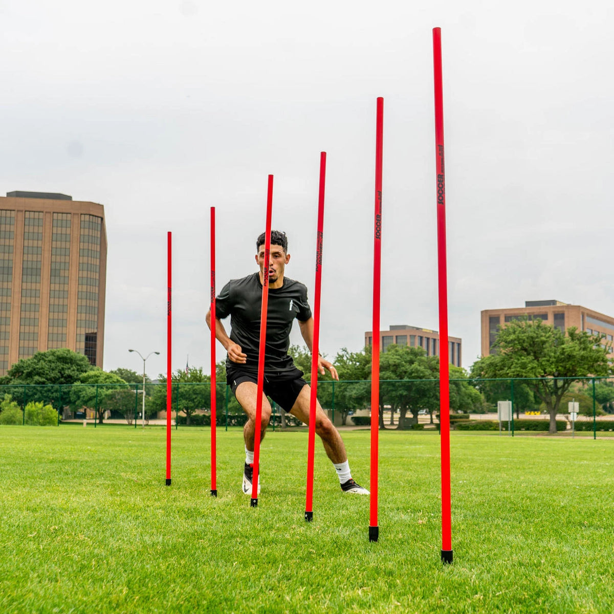 Soccer Innovations 25mm speed pole 12-pack training set Soccer Speed Pole training equipment