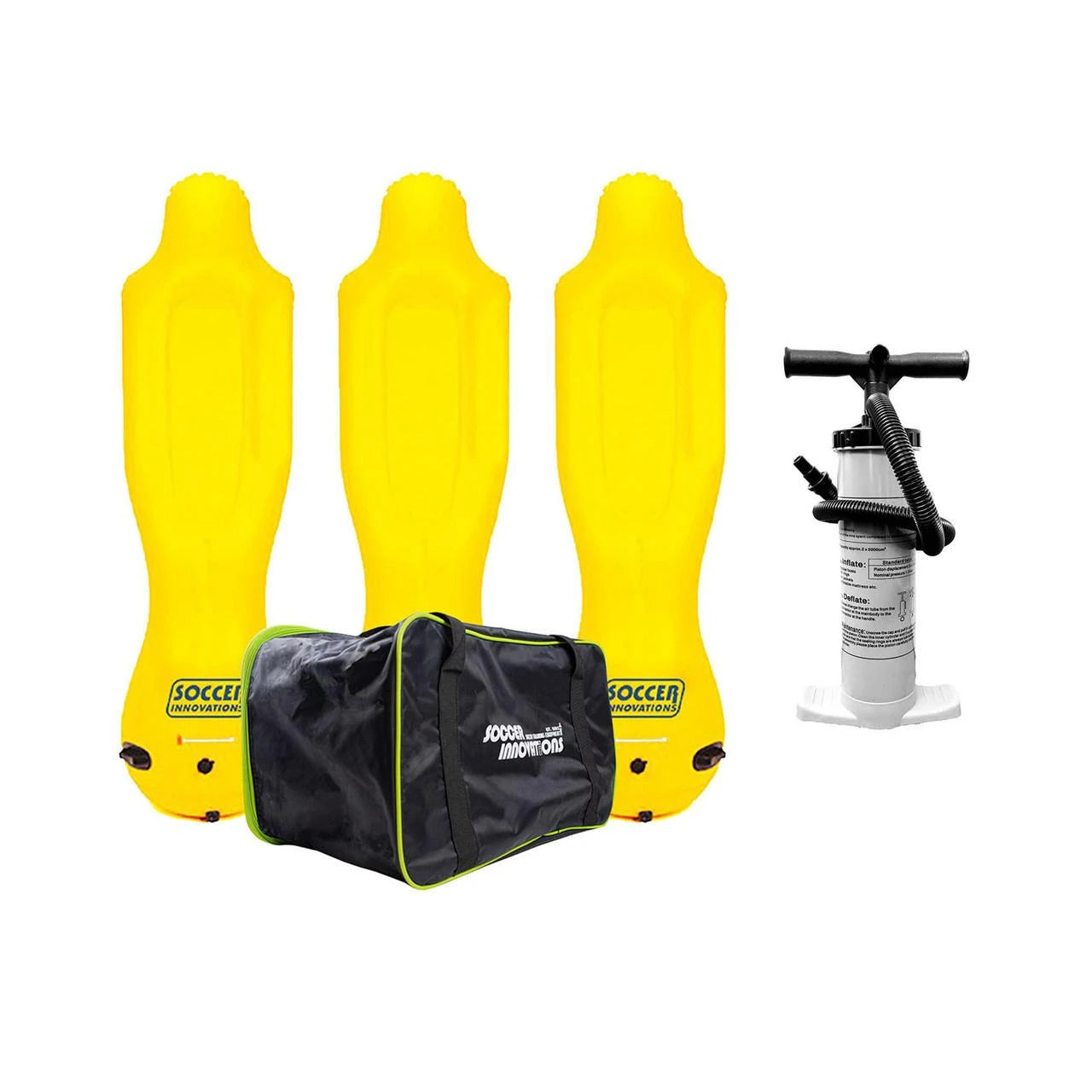 6-foot tall inflatable goalkeeper training defender mannequin for safe drills for team training and practice