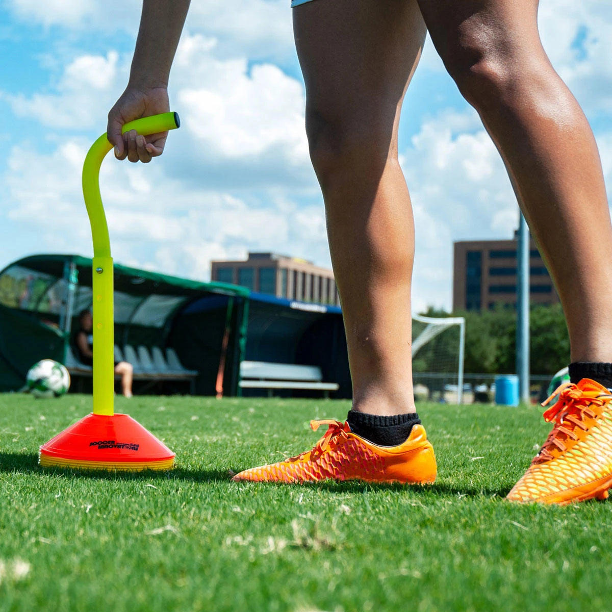 Cone King soccer cones pickup tool telescoping standing position cleanup