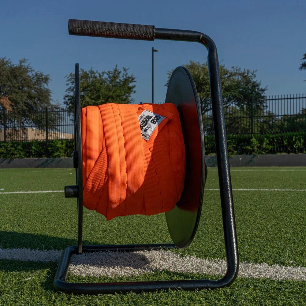 Orange elastic field marking tape 50M for training zones and pitch boundaries