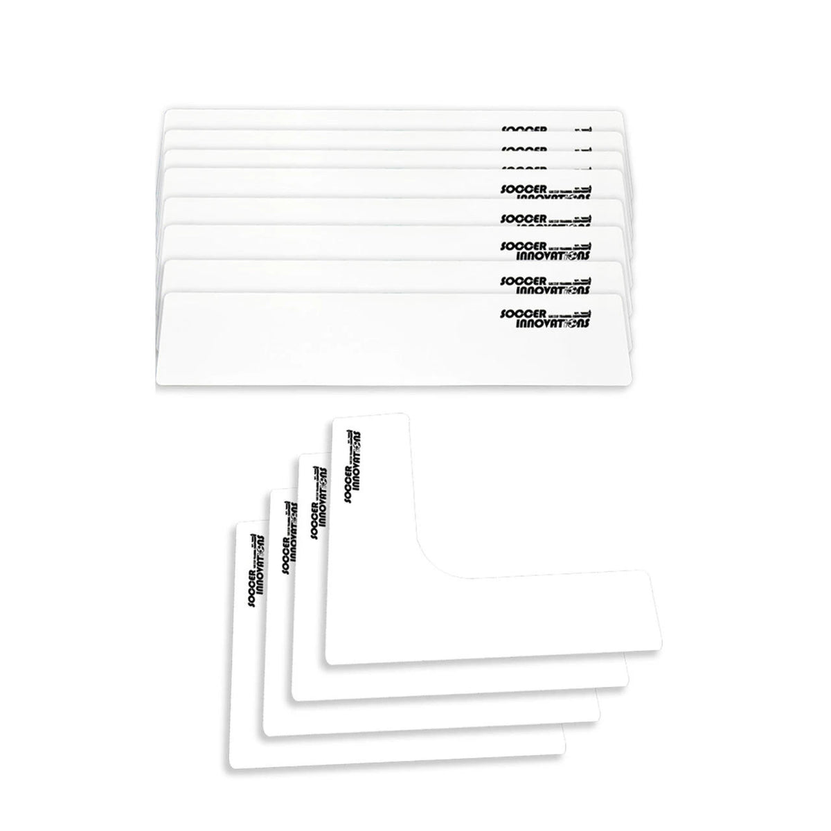 Rubberized vinyl field marking set with corner pieces for pitch setup