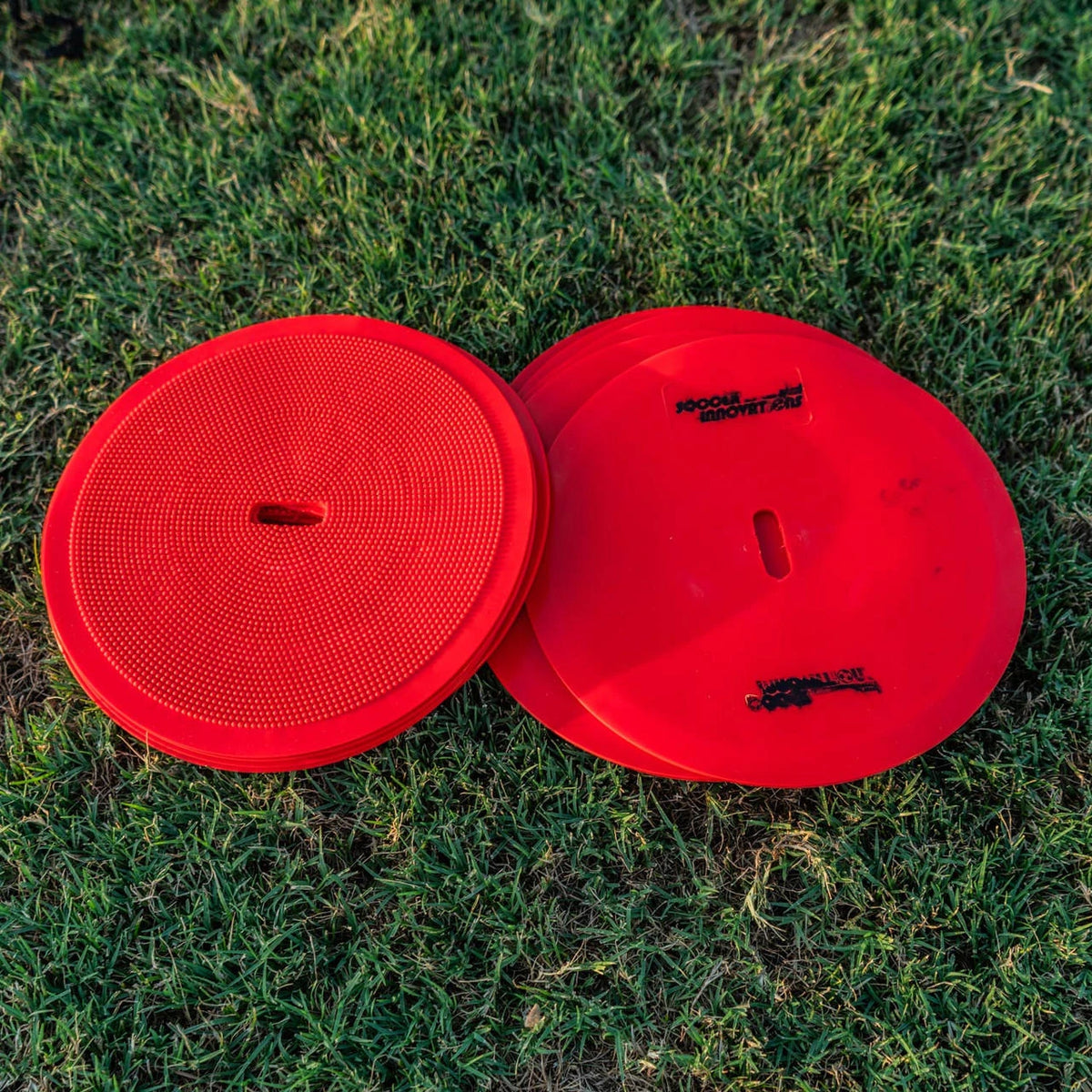 Flat dot markers set of 12 polyvinyl non-rip for training and drills