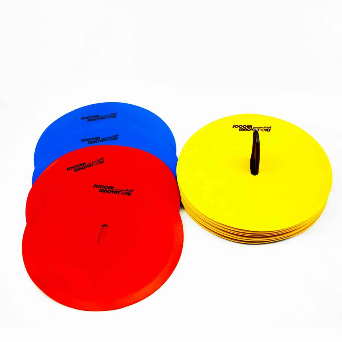 Flat dot markers set of 12 polyvinyl non-rip for training and drills