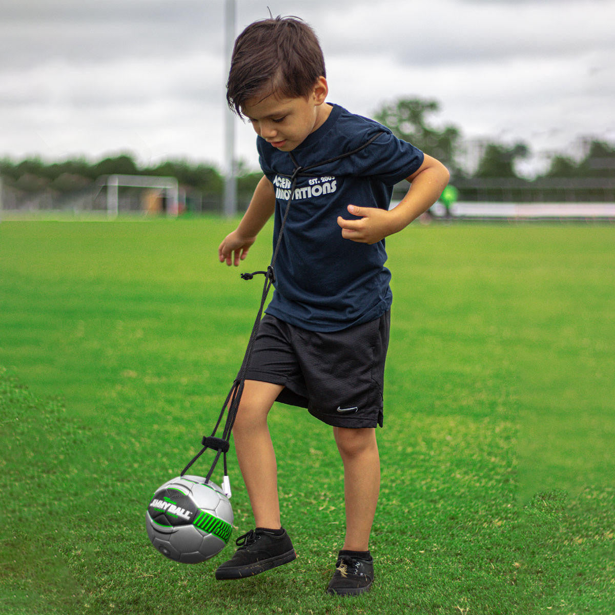 Soccer Innovations The Jimmy Ball Technique Training Soccer Ball: Jimmy Ball training in use display