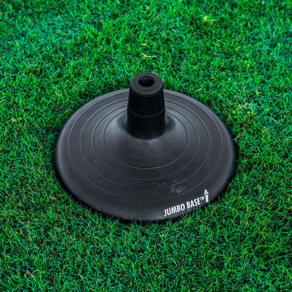 Soccer Innovations Jumbo Turf Base for Speed Poles & Corner Flags: jumbo turf base top angle view