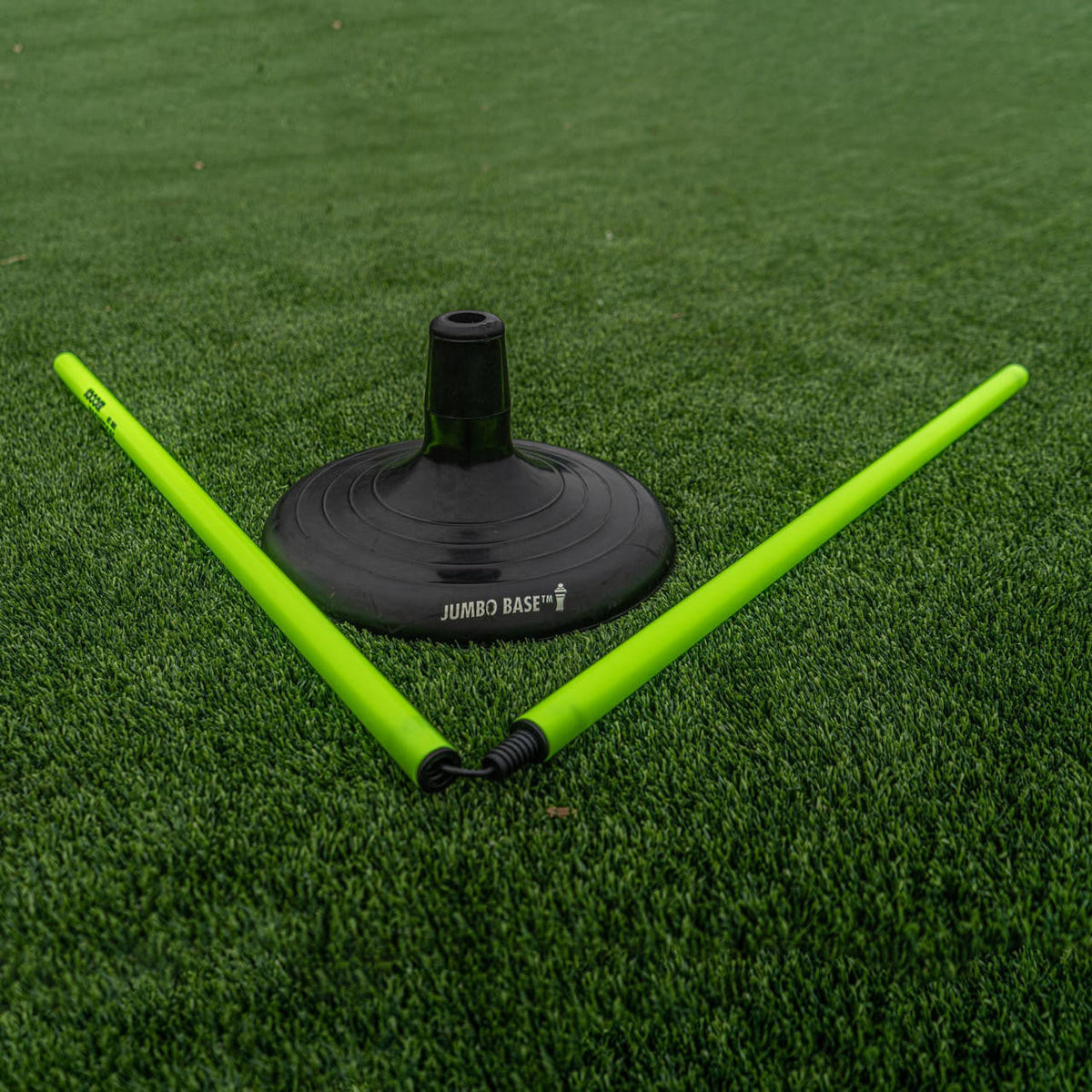 Soccer Innovations Jumbo Turf Base for Speed Poles & Corner Flags: jumbo turf base stability view