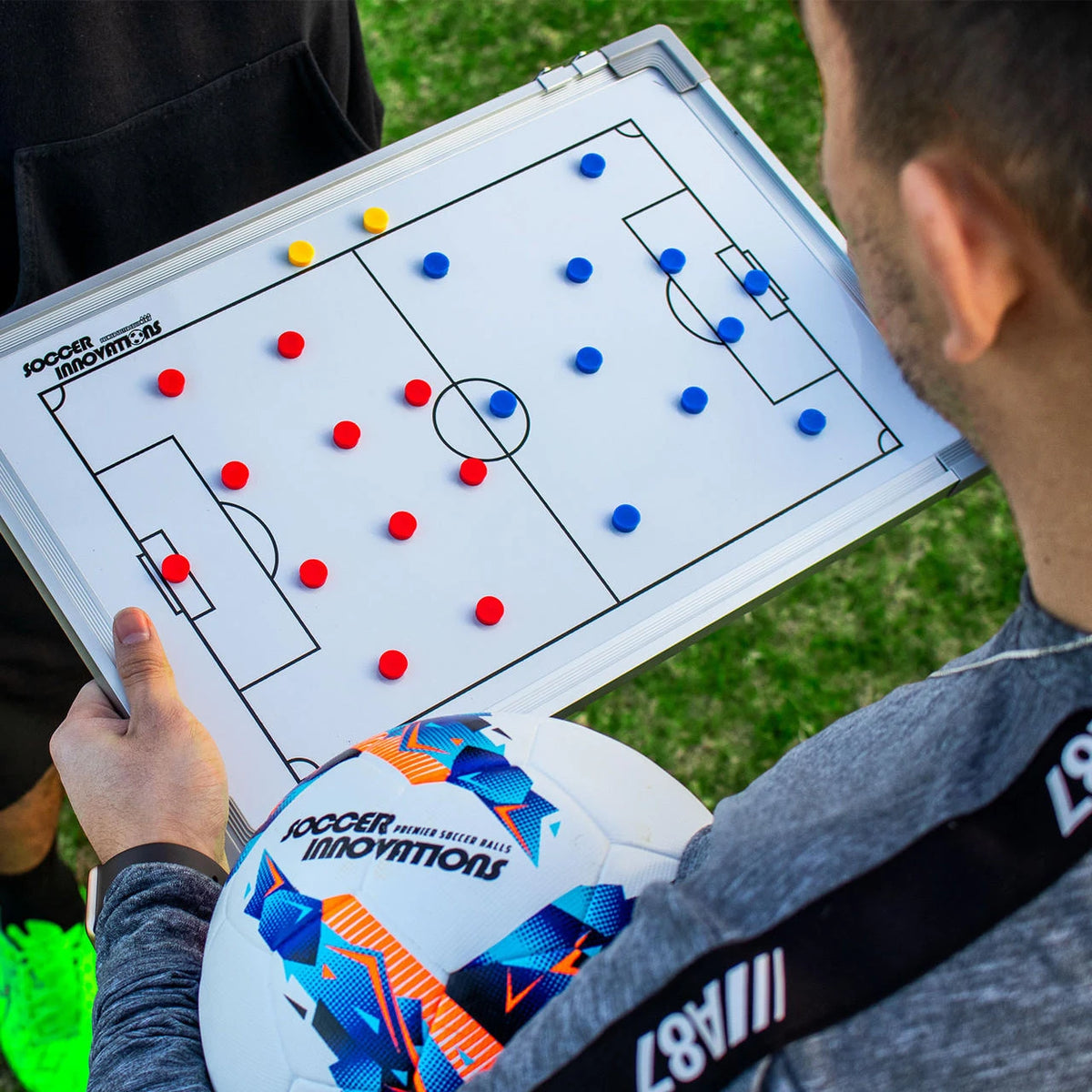 Magnetic tactics board double-sided aluminum frame coaching planning