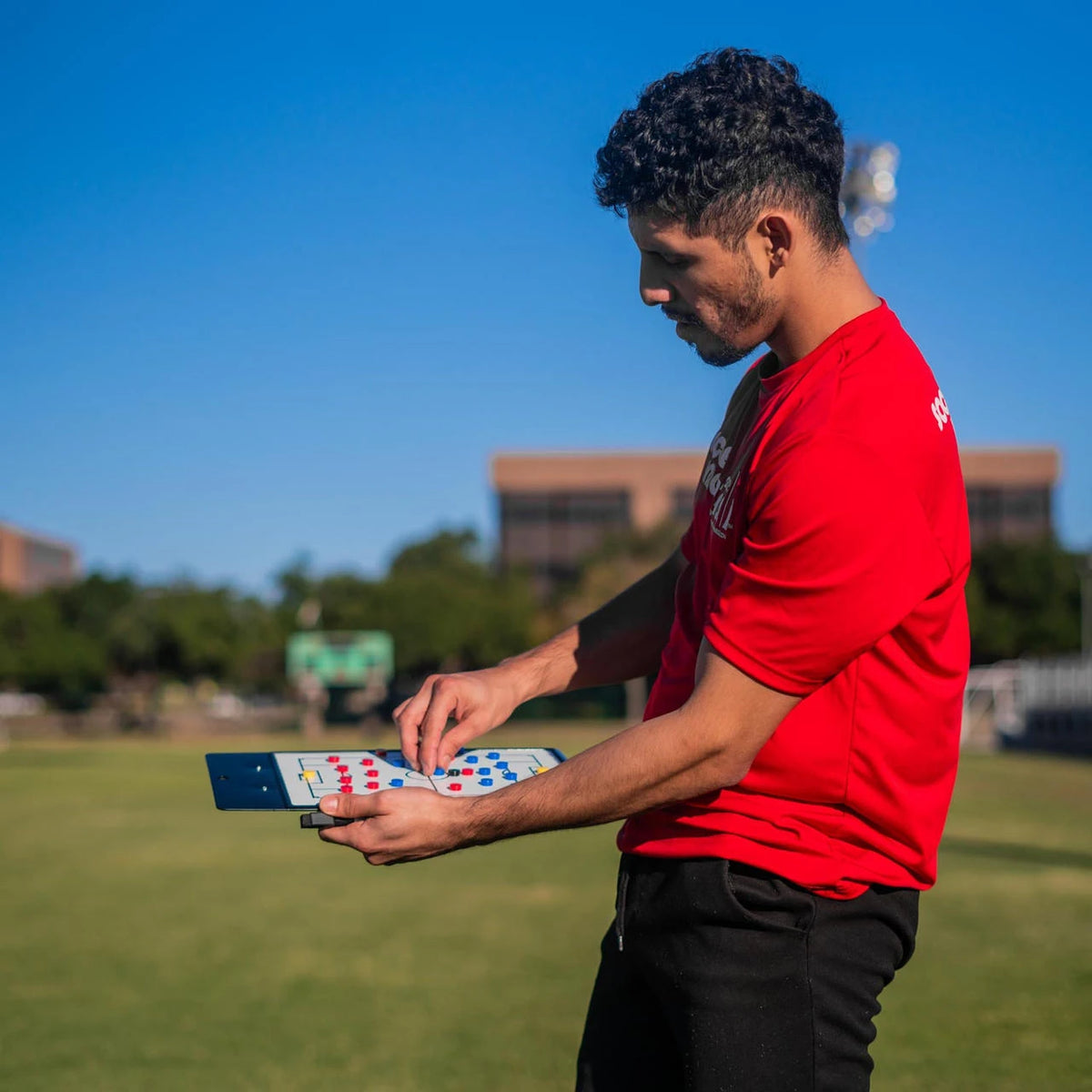 Magnetic tactics clipboard double-sided full field and half field views