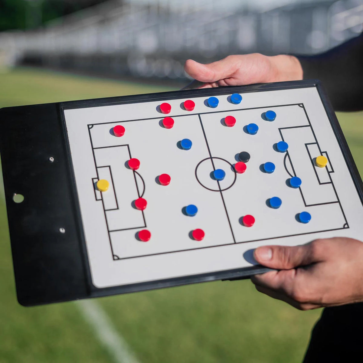 Magnetic tactics clipboard double-sided full field and half field views
