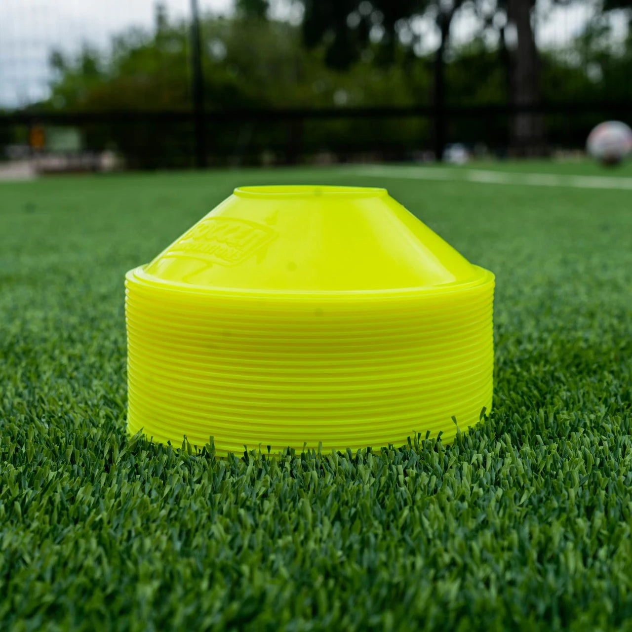 Mini soccer cones multicolor set of 24 highly visible training cones
