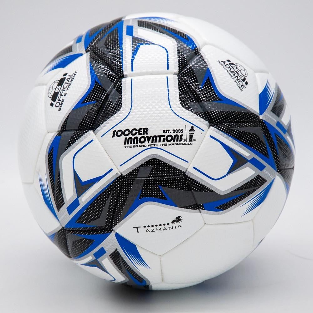 NFHS blue Tazmania match ball with seamless thermo-molded construction
