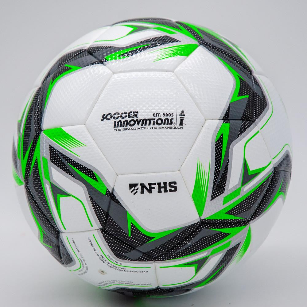 FIFA approved green Tazmania soccer ball with water-repelling technology