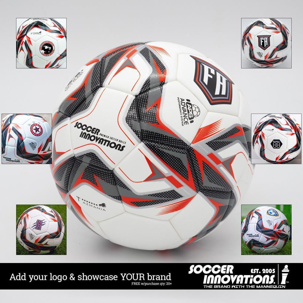 Neon orange Tazmania seamless thermo soccer ball NFHS approved match