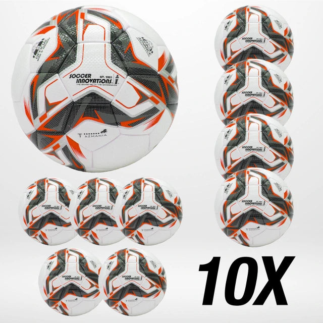 Soccer Innovations Orange Tazmania - 10 Pack NFHS-approved match quality soccer ball