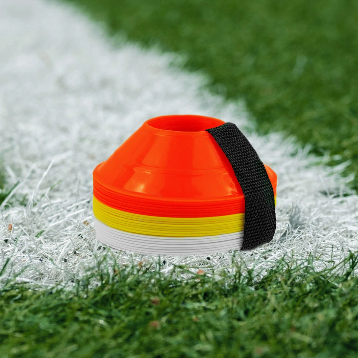Pocket mini cones set with cone strap multicolor organized training
