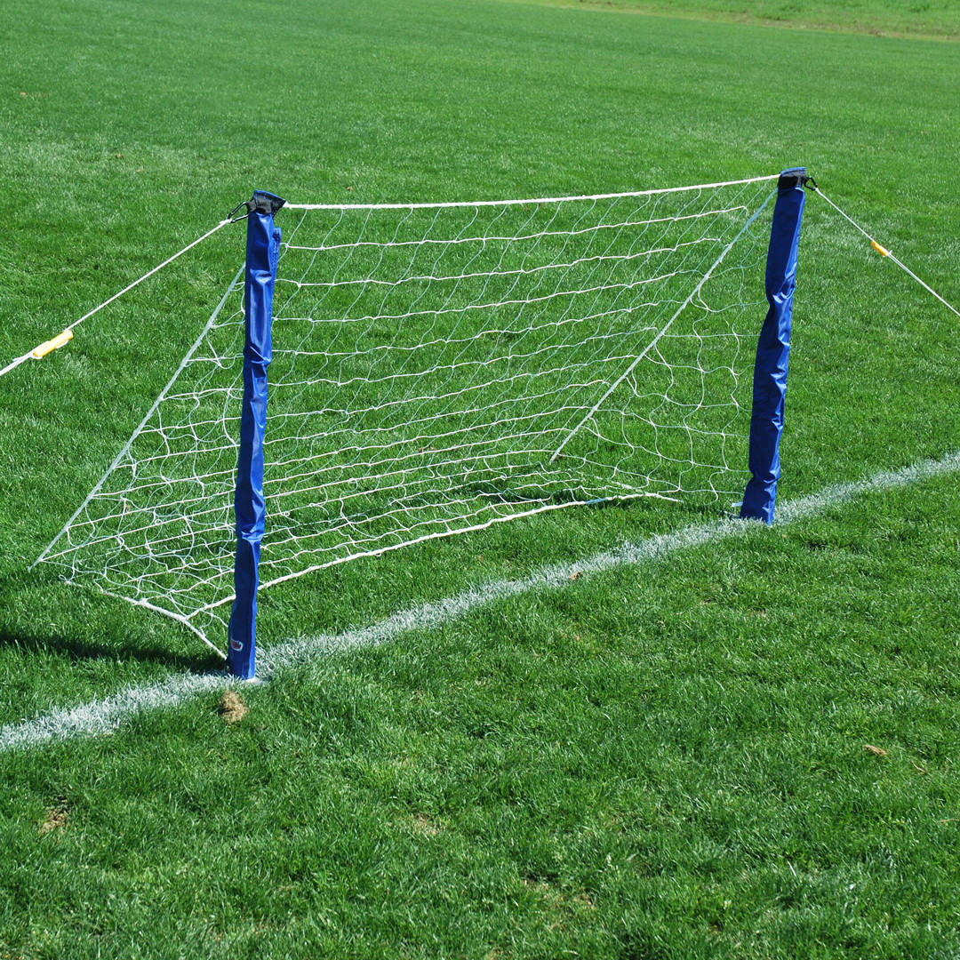 3x6 smart goal net with curved bottom for shot catching during training