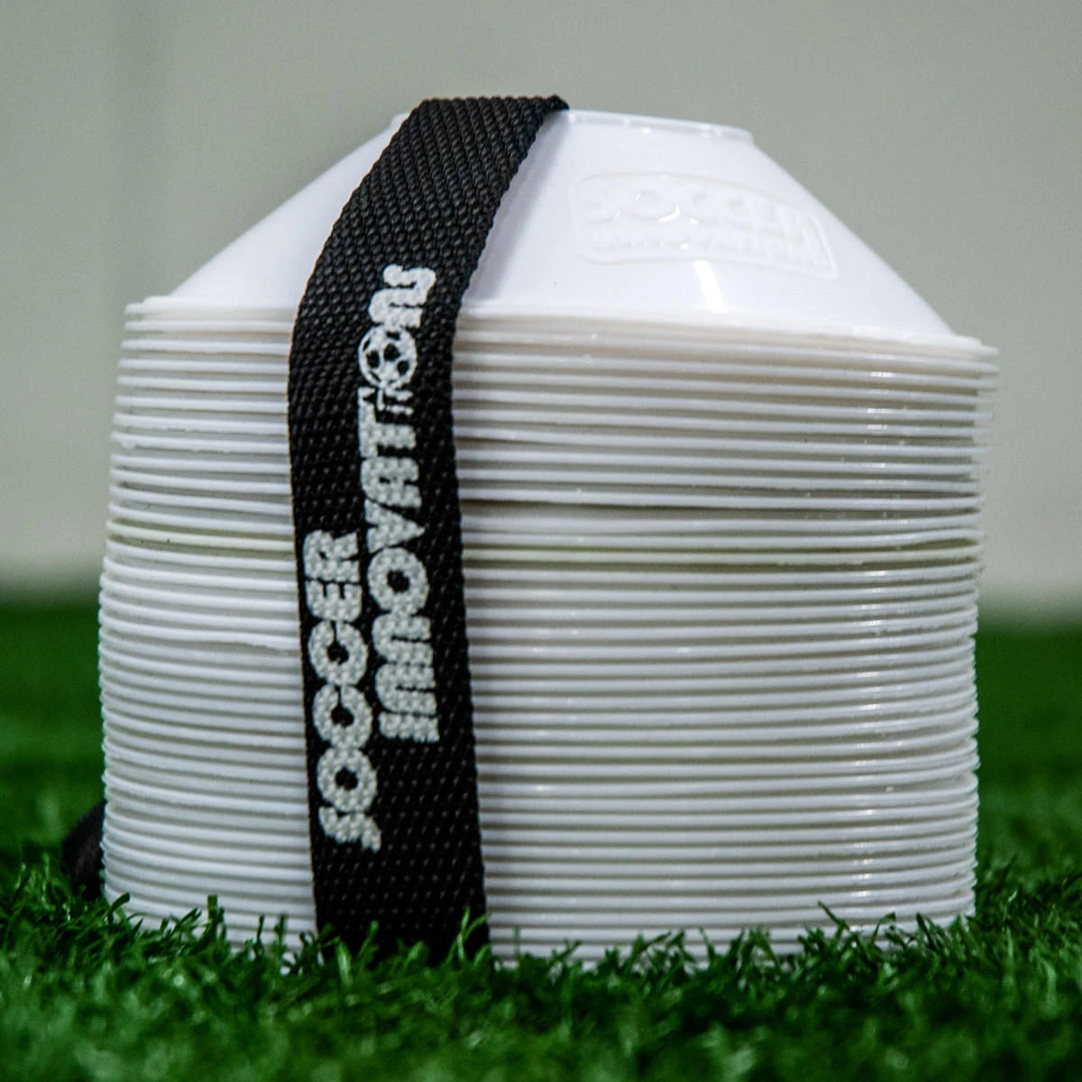 Soccer cone strap quick-connect buckle organizing training accessories