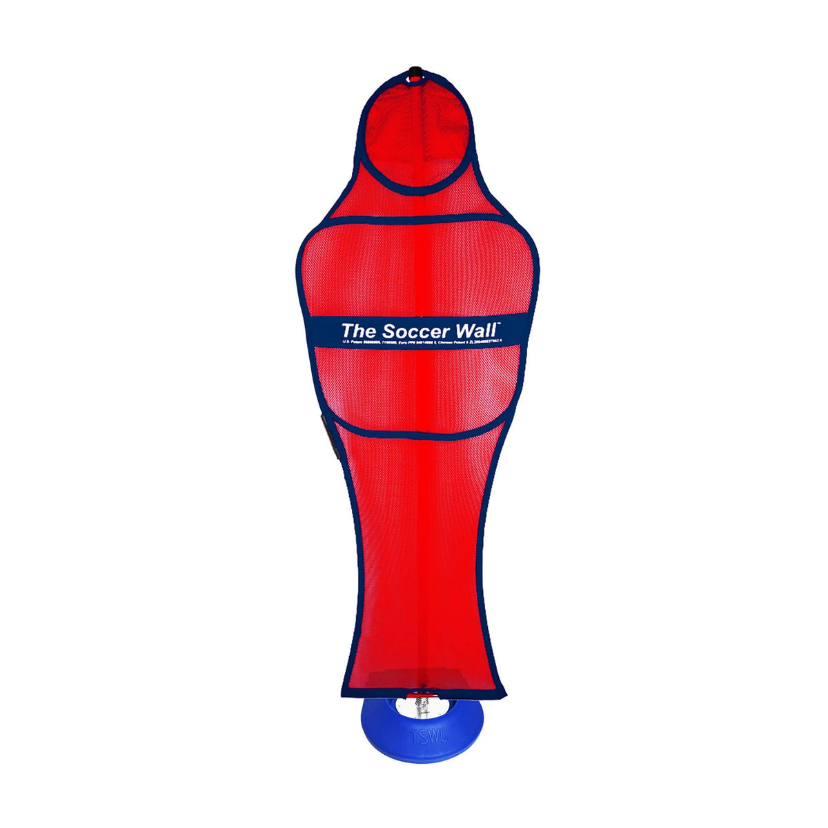 Soccer wall training mannequin with wind-resistant design for training sessions for team training and practice
