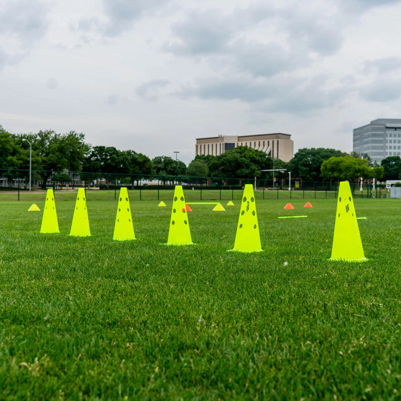 Street cone yellow durable plastic hard-surface training resilient