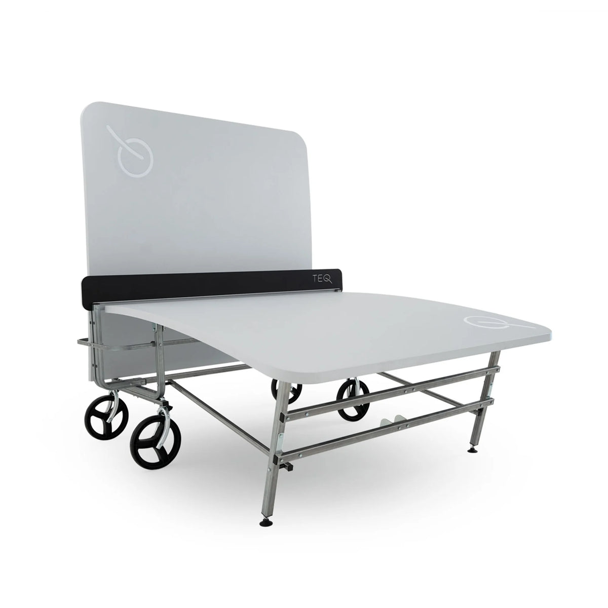 Teqball Lite table showing playing surface with controlled curve and training surface