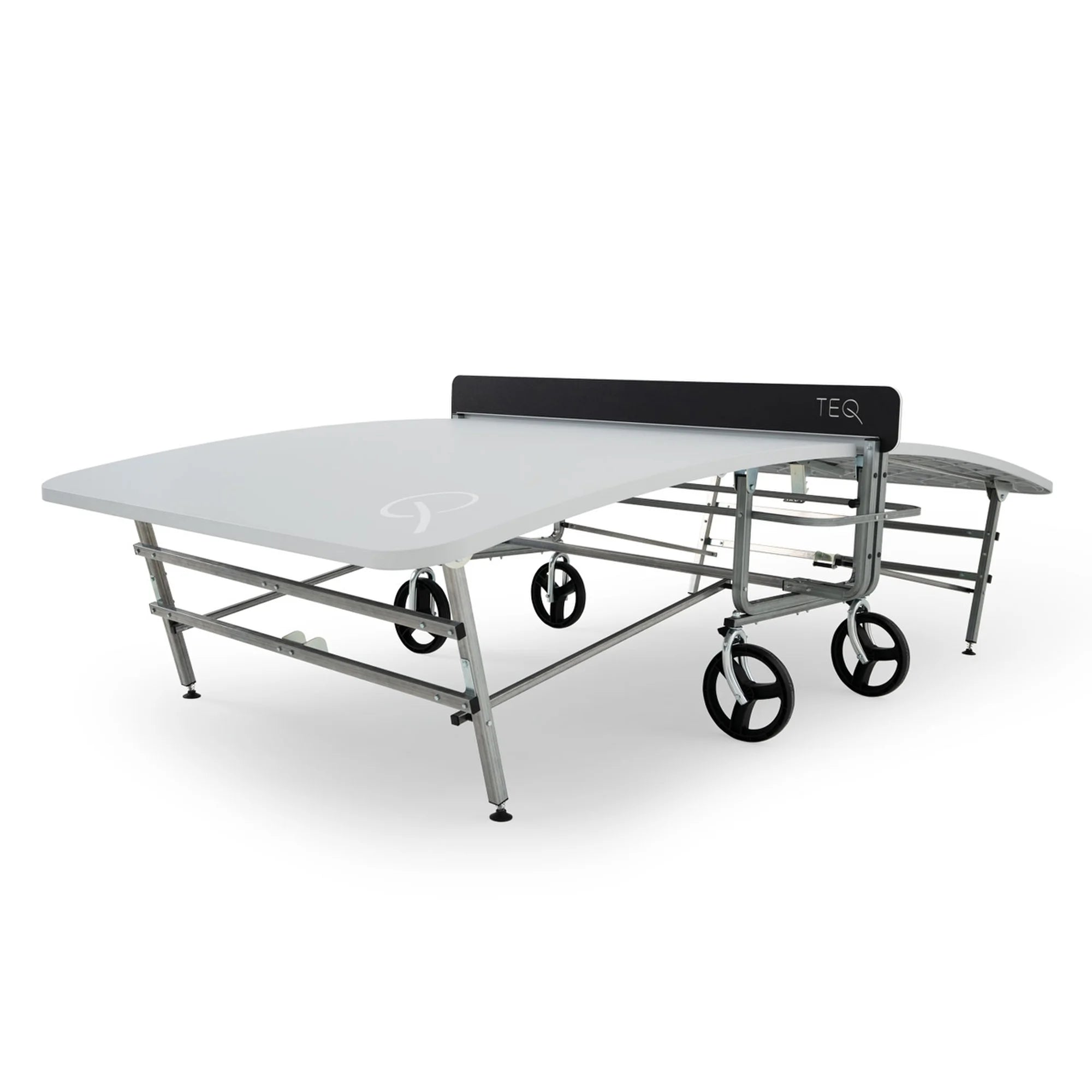 Teqball Lite table showing curved playing surface designed for football skills training