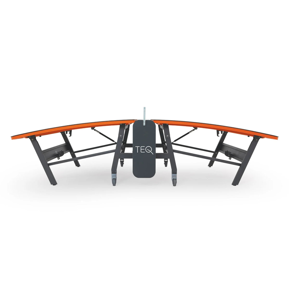 Teqball Smart table showing curved surface design for competitive football training