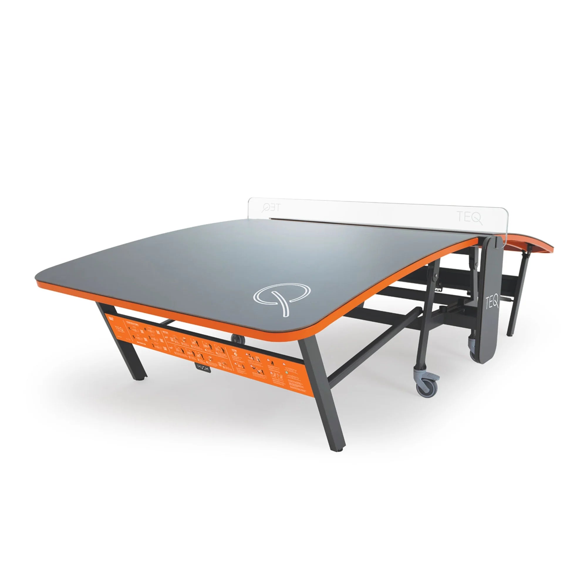 Teqball Smart table showing professional curved design with durable HPL playing surface